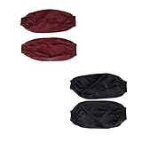 Fenteer スリーブ　2ペア　防水性　前腕アーム　カフス　ブラック　ピンクレッド　耐油性