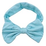 MyMei　ベビー　カチューシャ　ヘアーバンド　ヘッドバンド　大きめリボン　キッズ　赤ちゃん　新生児　女の子　ヘアアクセサリー　髪飾り　記念撮影　 出産祝い　内祝い　お宮参り　誕生日　 (ブルー)