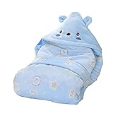 (イノセンティア) Innocentia ベビー 毛布 布団 厚め 柔らか 春 秋 冬　綿100％　三色　ミニサイズ (青)