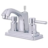 Kingston Brass FS8641DL Two Handle 4 in. Centerset Lavatory Faucet with Brass Pop-up