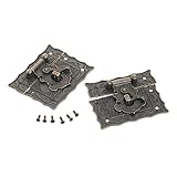 5個セット カルテットバックル ヴィンテージ　スタイル ブロンズ　トーンボックス　装飾的　掛け金　ラッチロック （30ネジ付き）