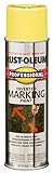 Rust-Oleum 2544838 Professional Inverted Marking Spray Paint, Hi-Visibility Yellow, 15-Ounce - 6 Pac