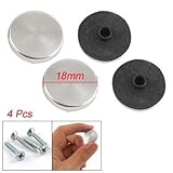 たんすのハードウェア0.67 "径メタルキャップミラーネイル4個