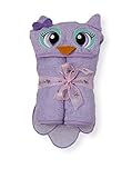 54 x 30 Owl Velour Toddler Towel, Purple, Frenchie Mini Couture by Frenchie Mini Couture