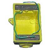 Marinco 6083CR Marine FDボックス 15 20 30 50アンペア レセプタクル用 7420CR 7788CRカバー (3/4インチ ノックアウト穴2つ、イエロー)