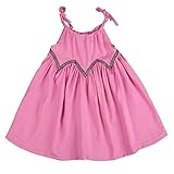 Cutelove 女の子　キッズ　ベビー服　夏　お姫様ドレス　ハーネスドレス　キャミワンピース　ピンク　リネンナイトガウン　普段着　カジュアル　プリンセス　欧米風　90％綿