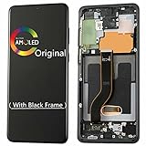 6.7インチ オリジナル AMOLED Samsung Galaxy S20 Plus G985F G985F/DS LCD スクリーン 交換用 S20PLUS 5G G986F G986F/DS G986U G986B G986B/DS G986W ディスプレイ タッチスクリーン デジタイザー(ブラックフレーム付き)