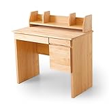 学習机 勉強机 日本製 引き出し3杯付き 上棚付き 天然木 無垢材使用 ナチュラル