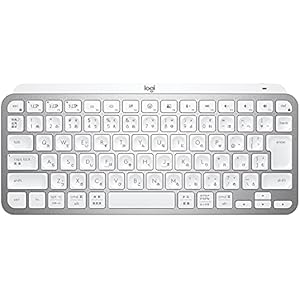ロジクール MX KEYS mini KX700PG ミニマリスト ワイヤレス イルミネイテッド キーボード ペイルグレー 充電式 bluetooth Logi Bolt Unifying非対応 USB-C-A 日本語配列 windows mac chrome ios Android 無線 KX700 国内正規品
