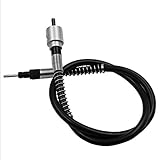 Fenteer ロータリー工具　研削盤　フレックスシャフト　電動ドリル用　延長コード　89cm　黒　研磨キット　取り付け簡単