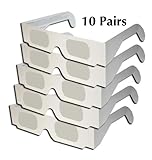 Solar Eclipse Glasses Shades - Latest Technology - Safety Lenses - White Cardboard - 10 Pairs by "Am