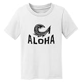 デジタルTシャツショップベビー女子Aloha Maui魚フックTシャツ6 Monホワイト