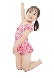 HIMOE 水着 女の子 ワンピース ベビー ジュニア 2点セット 3色選択可 キッズ水着 スクール水着 スイムウエア 撮影服 紫外線対策 UVカット コスチューム (90サイズ, AZ635-1)