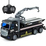 Tcvents ラジコンカー トラック おもちゃ レッカー車 トレーラー 車 おもちゃ 荷台 クレーン 建設車両 工事車両 作業車両 おもちゃ 砂場 砂遊び 男の子 女の子 誕生日 プレゼント クリスマス