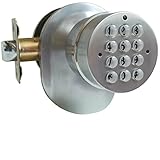 sohomillデジタルドアノブwithバックアップMechanicalキー(スプリングラッチロック;ませんデッドボルト;電話接続されません）、サテンニッケル、yl-99 B (USPTO Paten