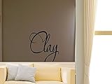 Clay男の子女の子部屋保育園ベビーキッズ名前ビニール壁引用ステッカー