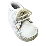 【ノーブランド品】 ベビーシューズ（ハンドメイド-革製） (白)