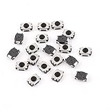 uxcell　タクトスイッチ　瞬間　押しボタン　4.5x3x2mm　2端子PCB　SMD　SMT　20個入り