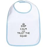 CafePress Keep calm and Trust the Squid Bib - Standard Sky Blue by CafePress