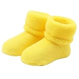 YideaHome赤ちゃん ベビー 新生児 折り返しパイル編みソックス ムール用