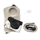 kinokoo PowerShot G7 X Mark3/G7 X MarkⅢ/G7X3/G7 X Mark2/G7 X MarkII/G7X2 ケース 三脚穴付き ショルダーストラップ (花柄ホワイト)