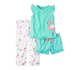 Carter 's女の子3ピースFlamingoセット カラー: ブルー