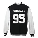 FanstownファッションRock Bands野球ジャケットベースボールジャケットHoodie withアクセサリーブラック XL(US size L)