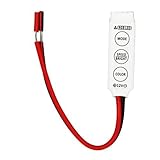 niceeshop(TM) RGB 5050 3528LEDストリップライト用 8cm 3キー8Vミニコントローラディマー