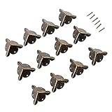 12個入り 装飾金具 アンティーク ボックスコーナー プロテクター レトロスタイル 家具装飾 コーナー保護 金具 手作り ネジに付き 18mm