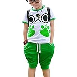 Weixinbuy Little Boys 2 – 10年ポケットショートパンツカジュアルTees服装 US サイズ: S カラー: グリーン