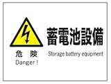 産業安全標識 F64 危険蓄電池設備 225×300mm