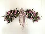 桜の雪　きれい　店舗 玄関　壁掛け 庭園 飾り　結婚式 造花　花輪　撮影 道具 52cm (パープル内法)