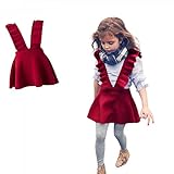 かわいい　無地　子供 スカート　子供 ワンピース　ベビー服　女の子　赤ちゃん服　幼児　子供服　女の子　5サイズ　プレゼント90CM－100CM－110CM－120CM－130CM（2歳－6歳）（赤色）