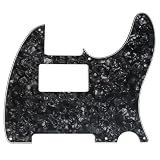 Musiclily TLハムバッカーPUテレキャスターピックガード Fender USA/メキシコスタンダードTeleエレキギター用 、4Pブラックパール