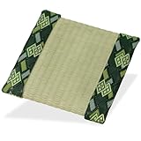 Morikuru(モリクル) 日本製 豆たたみ 約140×140mm 角 小 豆畳 イ草 ミニ畳 畳 SG Wonder zone TK01-24 カーキ