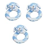 Angel Dear 3個リングRattlesセット、ブルーカモ子犬