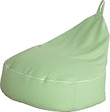 ジャンボ洋梨ビーズソファー (グリーン) 【発泡ビーズ/日本製/体にフィットする】