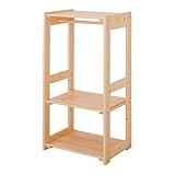 【JAJAN】天然木キッズ【nico】ハンガーラック ナチュラル［おまけ付き］[オプション取付可] 幅60cm奥行40cm高さ115cm「天然木nicoシリーズ」JJ-100HN_s