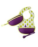 B Box Essential Travel Bib and Soft Bite Spoon Set Splish Splash by Bbox