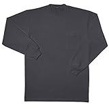 吸汗速乾長袖Tシャツ（ポケ付き） 22．ダークグレー M