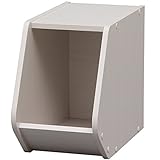 アイリスオーヤマ スタックボックス 幅20×奥行38.8×高さ30.5cm オフホワイト STB-200