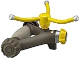 Nelson Metal Three-Arm Square Pattern Spray Whirling Sprinkler on Rezimar Wheel Base 50240 [並行輸入品]