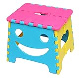 ユーカンパニー U-company ファニーフェイス ステップスツール ブルー コンパクトに持ち運び・収納が可能