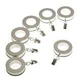 Levolor 54565012 Decorative Fluted Ring for Rods up to 1-Inch Diameter, Satin Nickel, 7-Pack [並行輸入品]