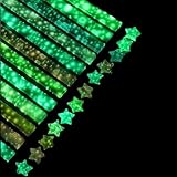 Strmolt スターペーパーストリップ - スターラッキーストリップ | 小道具、ホリデーデコレーション、クラフト用品用の暗闇で光る折りたたみストリップペーパークラフト