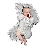 makaor新生児赤ちゃん男の子女の子ベビーベッドカバーBlanket SleepingおくるみMinky Blanket Wrap写真ラップ写真プロップ 87x 77CM/34.3"x30.3"(F