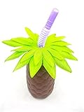 Luau Pineapple Sipper Cup (Purple Straw) by Happy Summertime