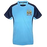 マンチェスター・シティフットボールクラブ公式ギフトBoysポリトレーニングキットTシャツ カラー: ブルー