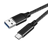 USB-C & USB-A 3.1(Gen2) ケーブル 2m Popolier【10Gbpsデータ転送/3A 60W高速充電】USB3.1 Gen2 ケーブル USB-A to USB-C ケーブル 高耐久ナイロン マートフォン・タブレット・パソコン・ゲーム機のタイプｃ機種に対応