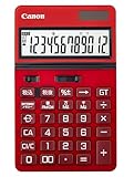 キヤノン 電卓 12桁 ビジネス 抗菌 抗ウイルス KS-1250TUV-RD バーニング レッド 見やすい大画面 チルト式液晶 千万単位